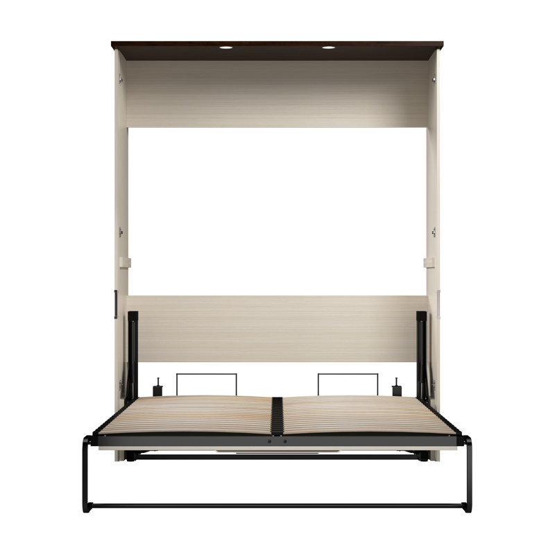 Lit escamotable Oneybrook, Chocolat blanc, Grand