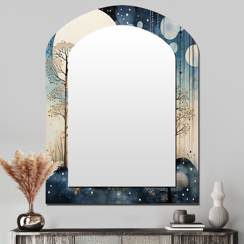 Miroir mural arche Japon Modern, 43 po x 33 po