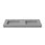 Lavabo de salle de bain mural double à surface solide 59 po Medunjess-110982233-98387776