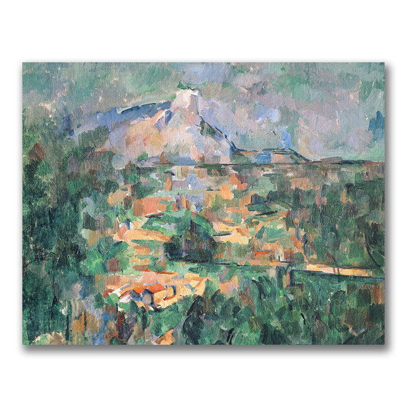 «Mont Sainte-Victoire» par Paul Cezanne - reproduction sur toile, H 18 po x l 24 po x P 2 po