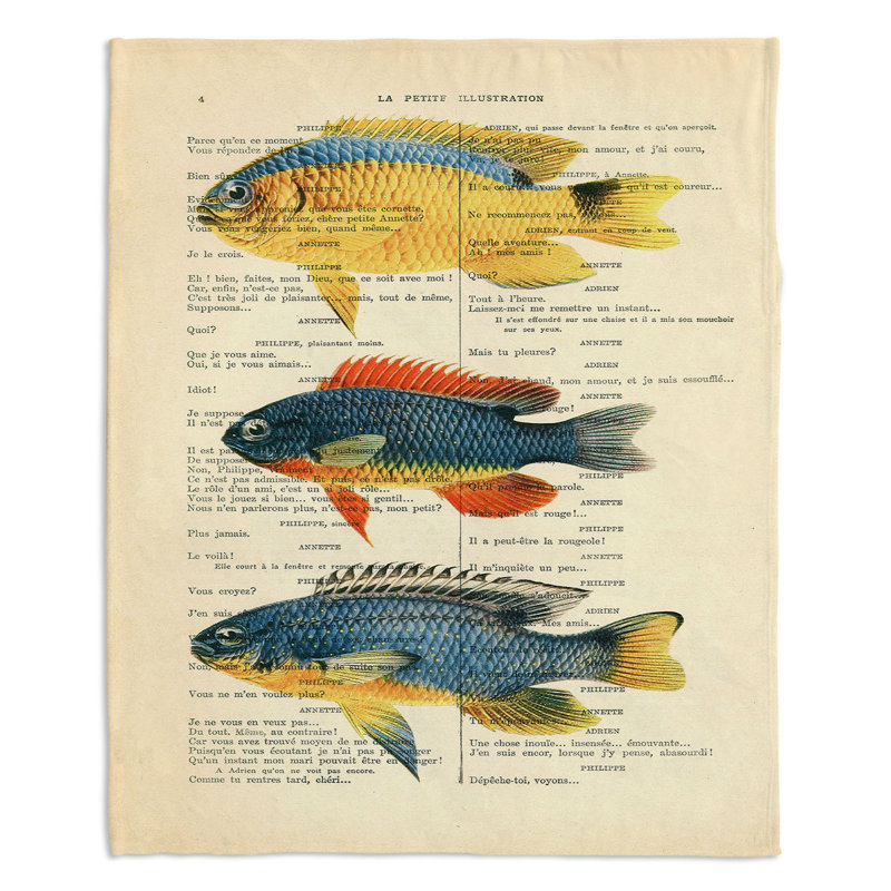 Couverture de poisson , 68 po x 80 po