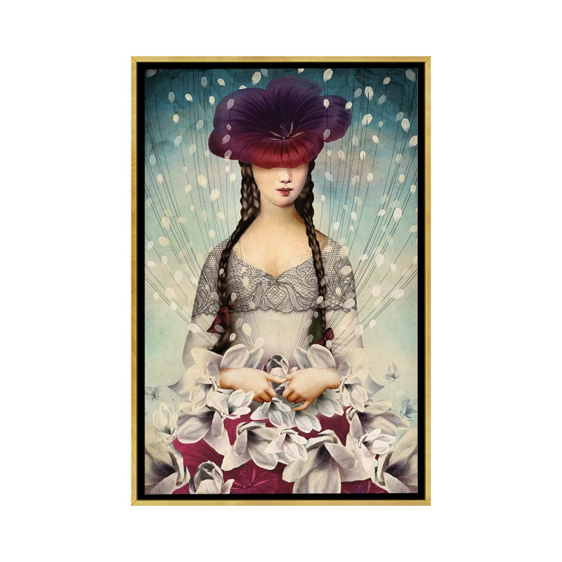 «Bind Flowers» par Catrin Welz-Stein - impression d'art graphique, Pas de tapis, H 26 po x l 18 po x 1,5 po