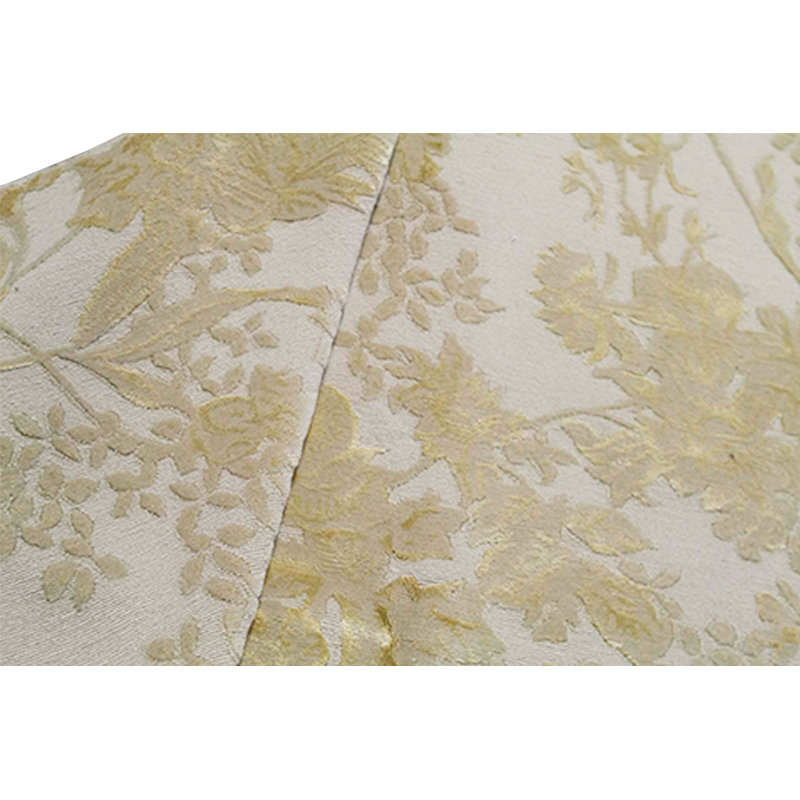 Hand-Knotted High-Quality Gray and Gold Area Rug