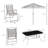 Jovannie 6 - Person Patio Dining Set Umbrella Hole Included Rectangular Table with Cushions Included-1703513040