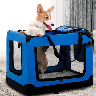 Collapsible Soft-Sided Crate with 3 Doors