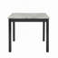 Ensemble de salle à manger à hauteur de comptoir 5 pièces Carré Faux Table de marbre Velours rembourré capitonné chaises à clous Pieds en bois Mobilier de salle à manger-1826796588
