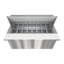 Table de préparation pour salade et sandwich réfrigérée commerciale 60 po 2 portes, capacité de 24 casseroles et 18,4 pieds cubes de rangement