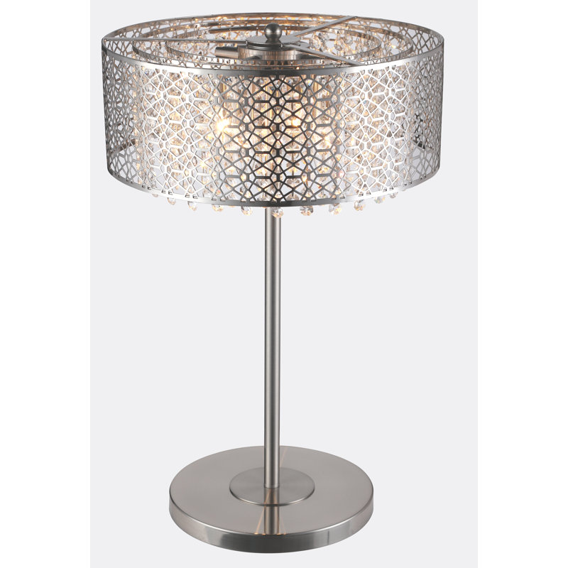 Lampe de table 24 "en acier brossé
