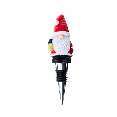 Gnome Santa Wine Stopper