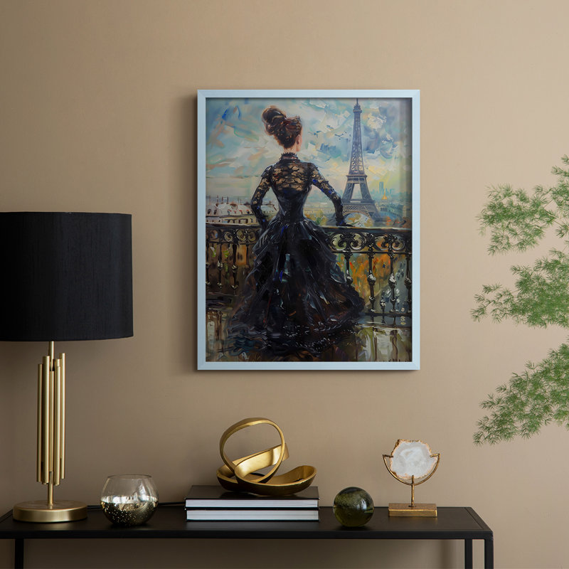Reproduction encadrée WOMEN Series DCXIV - bois massif, Bleu, H 30 po x l 24 po