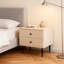 Multifonctionnel moderne pin minimaliste avec table de chevet double tiroir