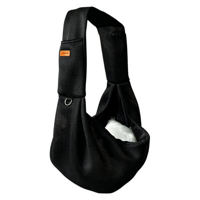 Breathable Mesh Pet Carrier Sling with Wide Shoulder Strap and Storage Pocket for Cats and Small Dogs