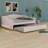 Upholstered Daybed With Light And Trundle-432381085