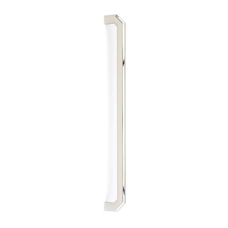 Poignée porte de douche en verre Emtek Riviera (GBTB), Nickel poli, 18"
