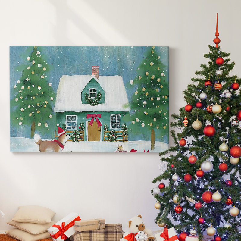 Christmas Holiday Arts - Toile tendue avec châssis, H 12 po x l 18 po