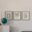 Antique Black and White Botanical VII - Ensemble de 3 reproductions d'art sur toile-282180060-282180061