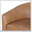 Fauteuil pivotant demi-tonneau en similicuir Maisy