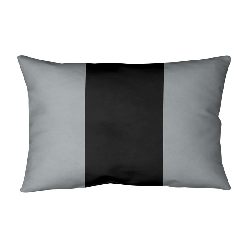 Coussin intérieur/extérieur, Argent / Noir