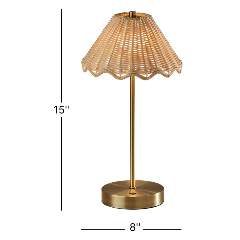 Lampe de table sans fil Jody Stevie, Laiton antique