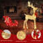 Illuminer des décorations de Noël en plein air avec renne et traîneau 3D 160 lumières DEL