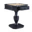 Table multi-jeux 3-en-1 avec tiroirs de rangement Galini - Table de jeu en bois au fini noir pour échecs, dames et backgammon