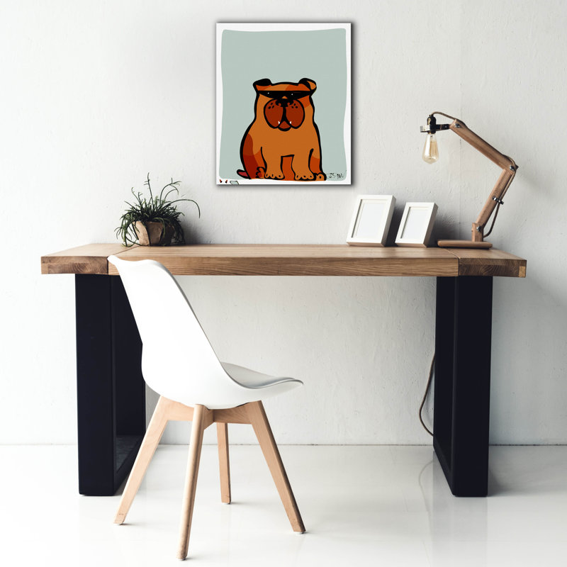 «Wouf» par Irena Orlov, art mural sur toile, H 24 po x l 20 po x P 0,75 po