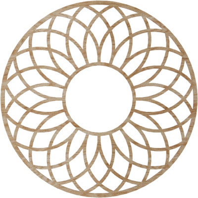 Médaillon de plafond en bois ajouré Cannes