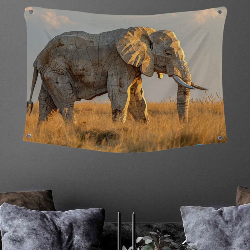 Tapisserie en microfibre, H 88 po x l 104 po