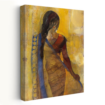 Femmes du monde I - art abstrait noir et bleu