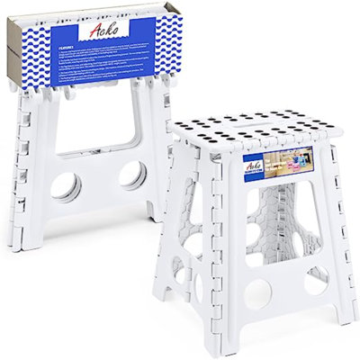 Akito White Foldable Step Stool