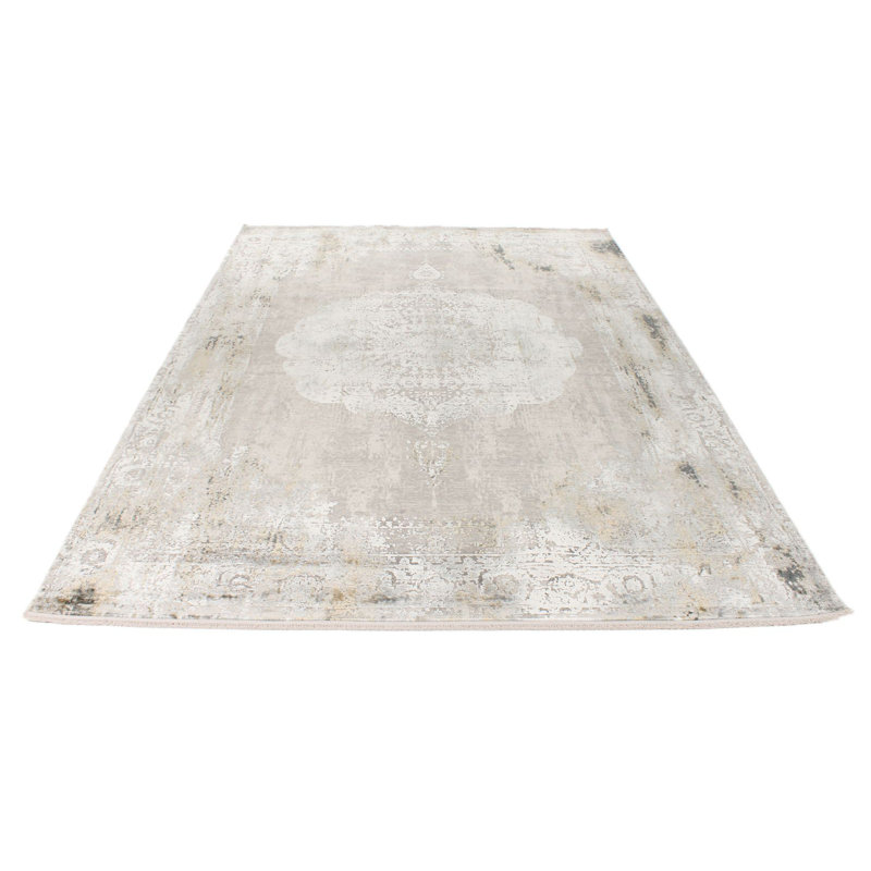 Tapis turc doré et gris 7 x 7 x 7
