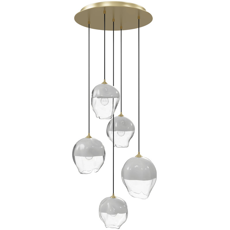 Luminaire suspendu en grappe à 5 lumières Elmingham