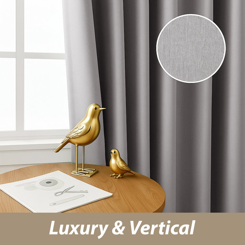 100% Linen Blackout Curtains - Thermal Insulated Eyelet Grommet Room Darkening Luxury Window Panels, BEIGE