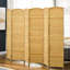 Paravent pliable à 6 panneaux en bois naturel - Tissé à la main - Idéal pour la maison, le bureau, le salon ou la chambre.
