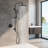 Wall Mounted Rain Showerhead And Hand Shower System With Adjustable Slide Bar (Rough-In Valve Included)