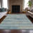 Machine Washable Indoor/Outdoor Xhevrie Teal Rug-111822061