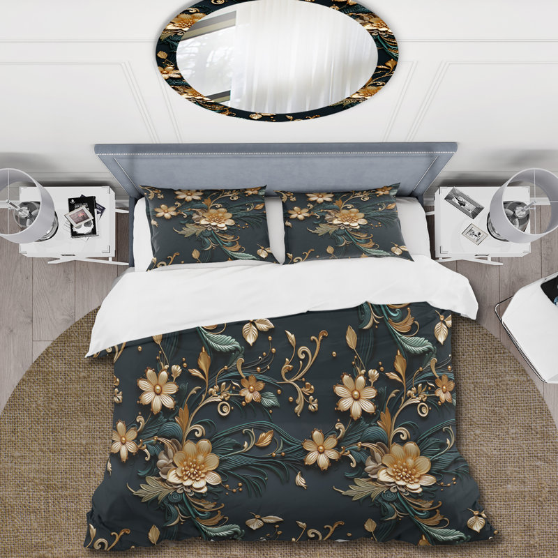 Ensemble de housse de couette Imperial Embellishments, Housse de couette simple + 1 taie décorative stan