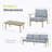 Mariene 4 - Person Patio Conversation Set with Cushions-101250452-101250453