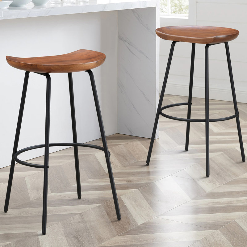 Tabouret de bar LuXeo Milano, Tabouret de bar (siège d'une hauteur de 29 po), Noir