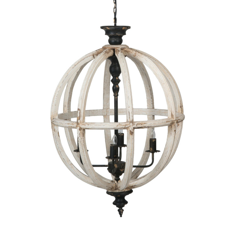 Benner 4 - Light Iron Globe Chandelier