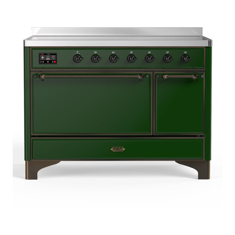 Majestic III Series 48 Inch Induction Range with 6 Induction Elements in Emerald Green (Burnished Trim), Emerald Green