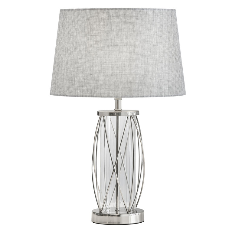 Alexarae 50cm Table Lamp, Silver, Grey