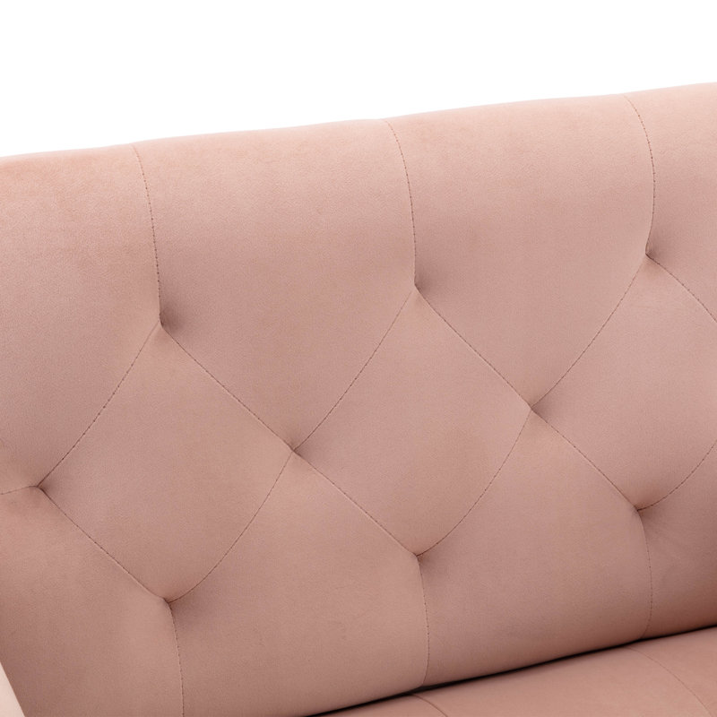 Gus Velvet Armchair, Pink