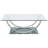 Amelia Chrome Rectangular U-Shaped Glass Top Coffee Table