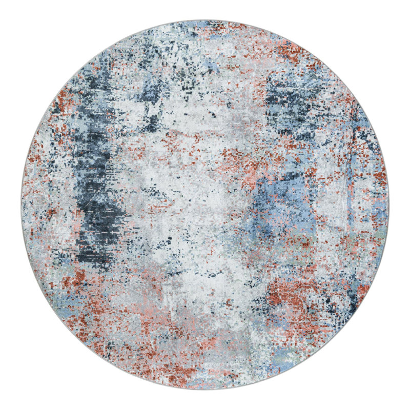 Hankinson Abstract Indoor Rug, Round 7'10"