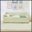 Lit de jour simple, canapé-lit convertible polyvalent 3 en 1 Gingham avec couchette coulissante et poches de rangement latérales, idéal pour les petits espaces-131377785-131377787