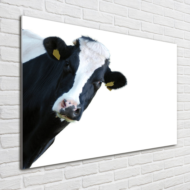 Cow - No Frame Print on Glass