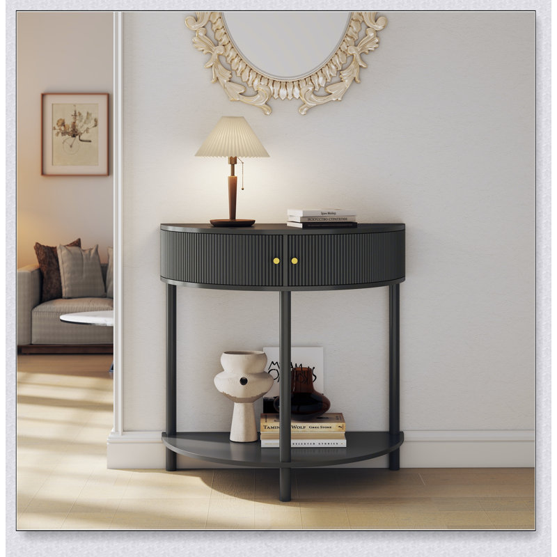 Console demi-lune Artisan-Wave Wave, Dark Grey