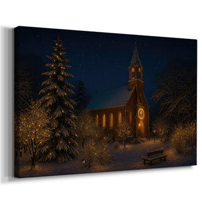 «Pale Winter Dawn Parish», toile tendue avec châssis de qualité supérieure