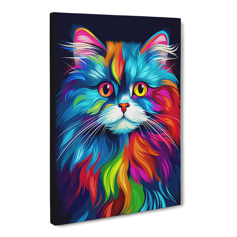 Persian Cat Pop - Wrapped Canvas, 60cm H x 40cm W x 3cm D